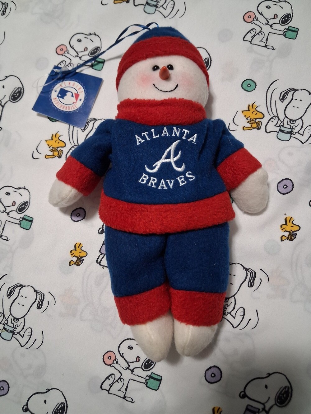 Vintage 2002 Scottish Christmas MLB Atlanta Braves Snowman Plush Stuffed Toy
